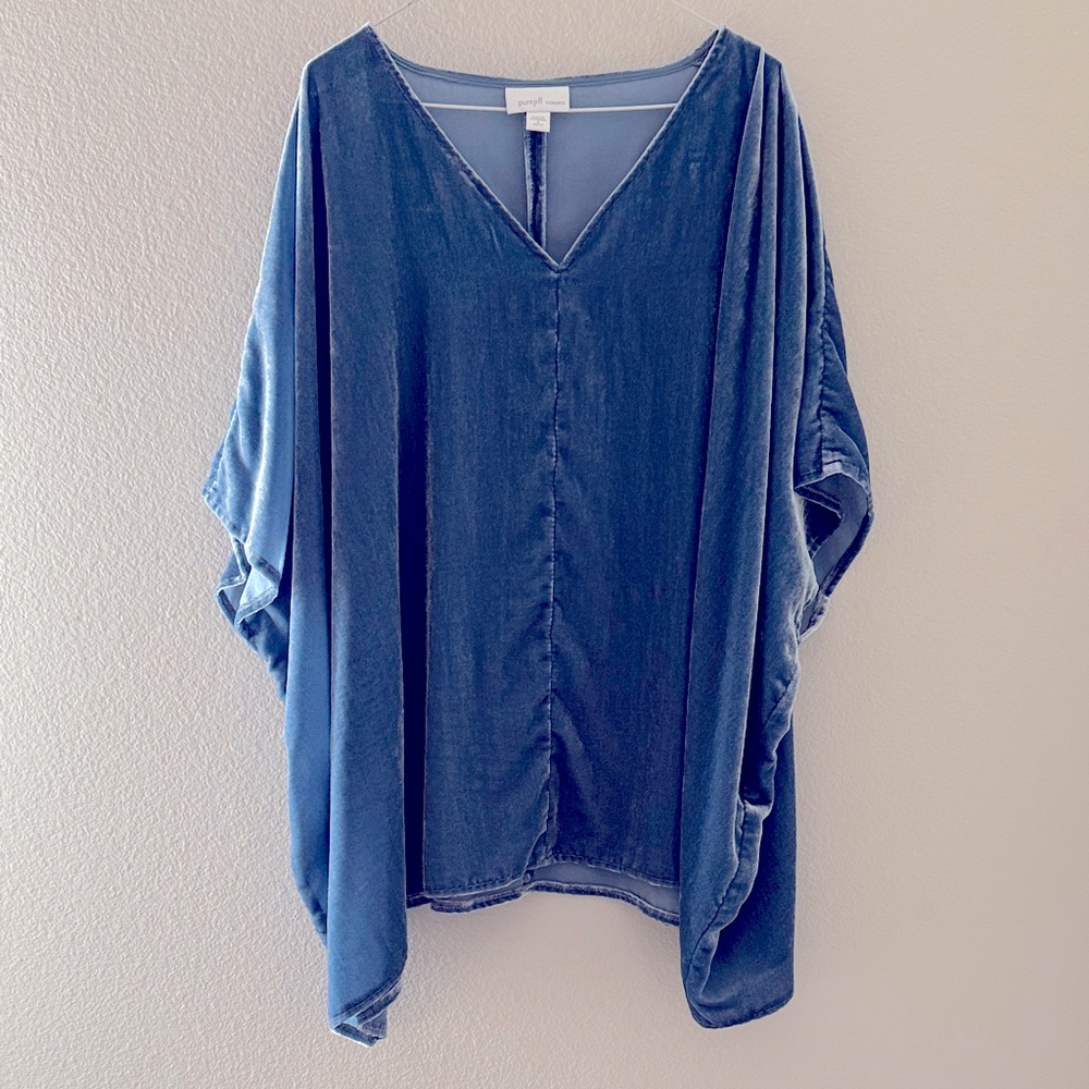 JJill PureJill‎ Velvet V-Neck Boxy Tunic Size Small Petite
